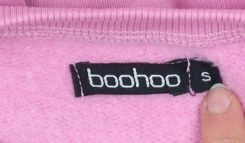 boohoo Men’s Pink Pullover Sweatshirt Size S Crew Neck Cotton Blend