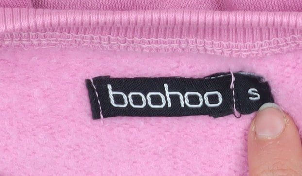 boohoo Men’s Pink Pullover Sweatshirt Size S Crew Neck Cotton Blend