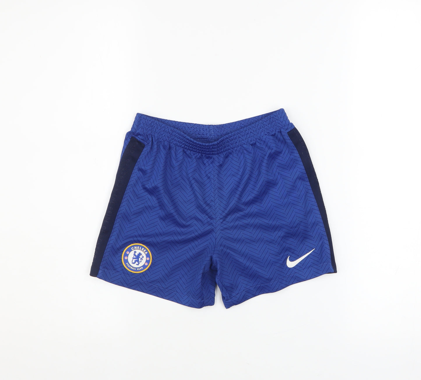 Nike Boys Blue Chelsea Football Club L Sports Shorts Polyester