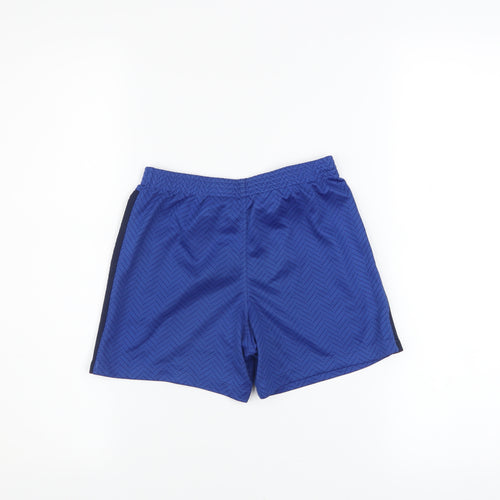 Nike Boys Blue Chelsea Football Club L Sports Shorts Polyester