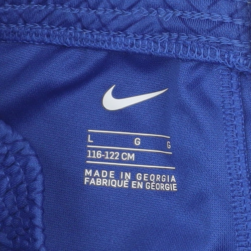 Nike Boys Blue Chelsea Football Club L Sports Shorts Polyester