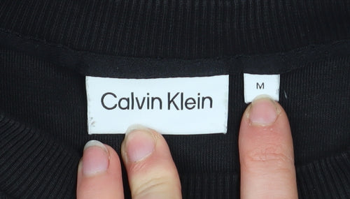 Calvin Klein Men's Black Crew Neck Cotton Sweatshirt Size M