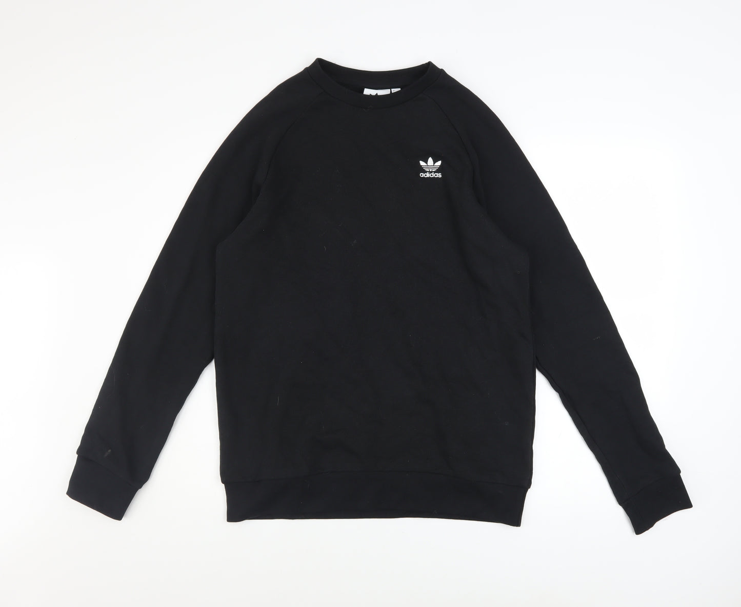 adidas Men's Black Crew Neck Pullover Sweatshirt Size S Sports Logo