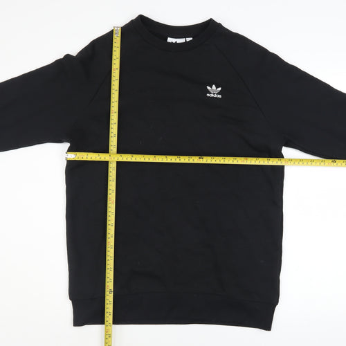adidas Men's Black Crew Neck Pullover Sweatshirt Size S Sports Logo