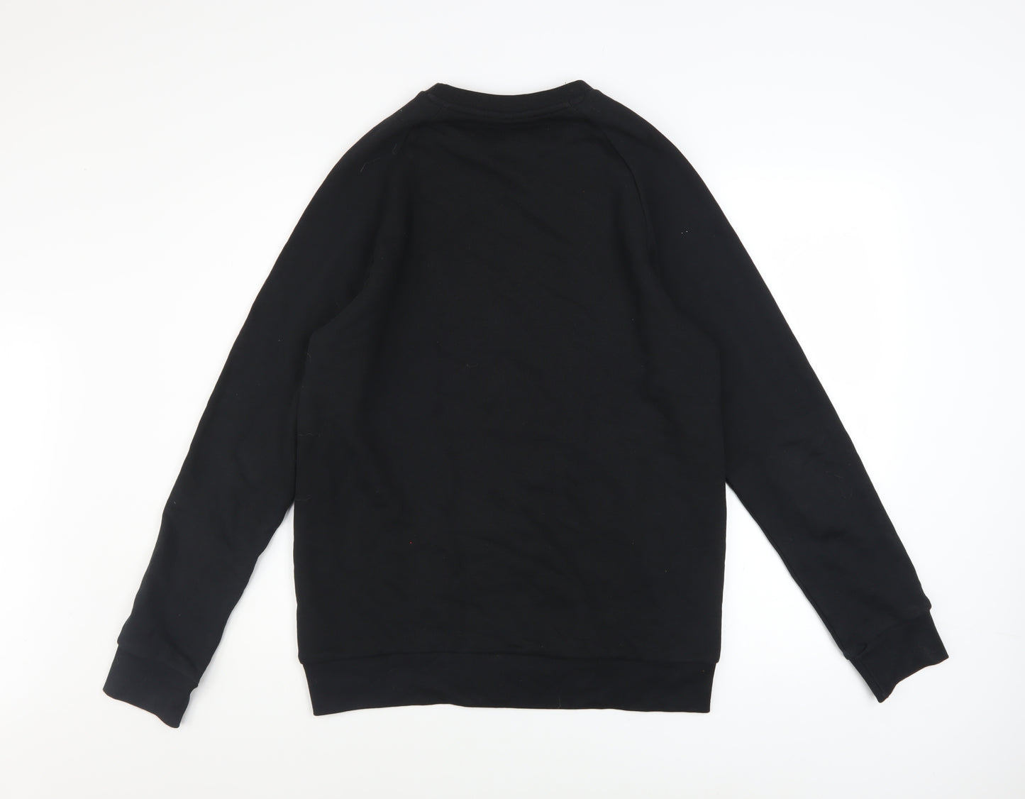 adidas Men's Black Crew Neck Pullover Sweatshirt Size S Sports Logo