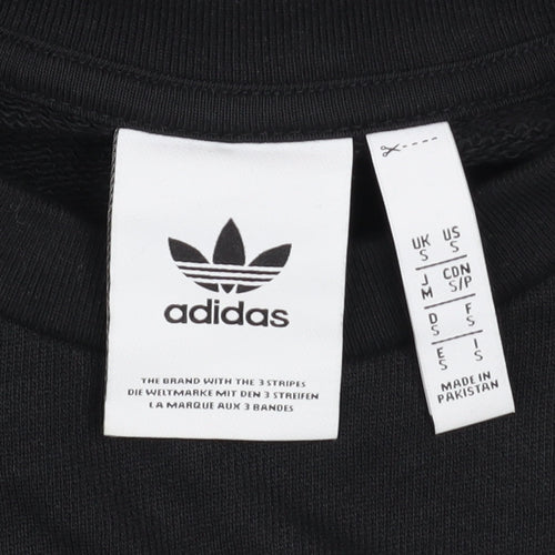 adidas Men's Black Crew Neck Pullover Sweatshirt Size S Sports Logo