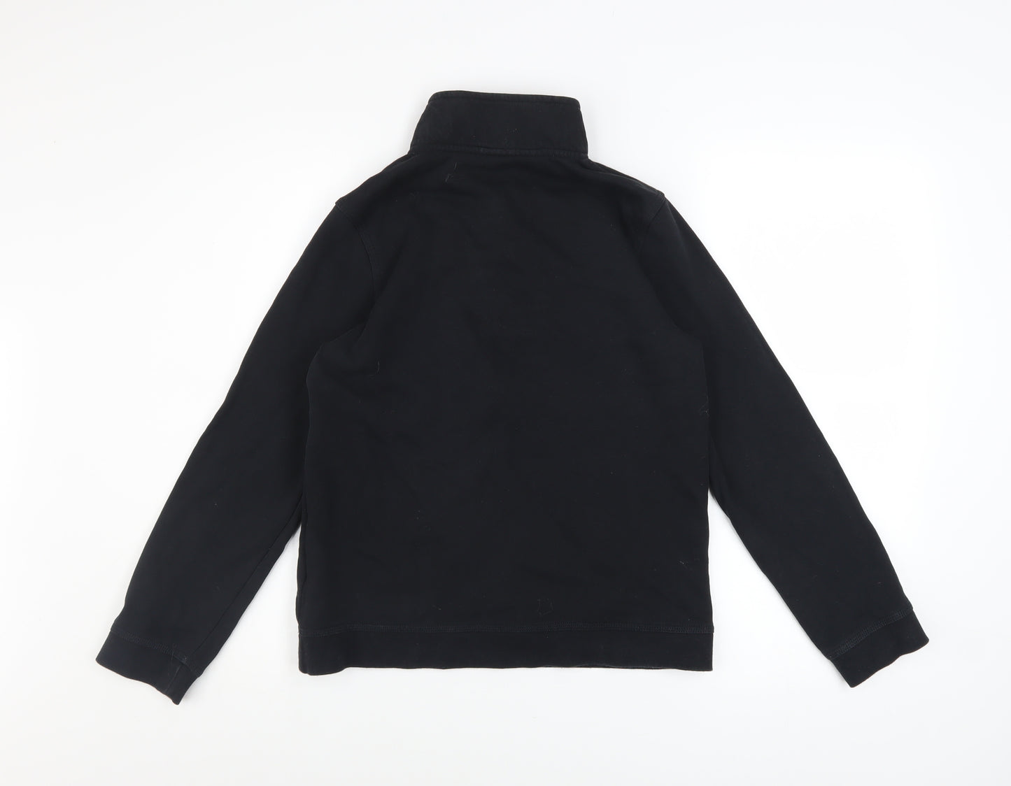 Nike Boys Black L 1/2 Zip Pullover Sweatshirt Cotton Blend Logo Top