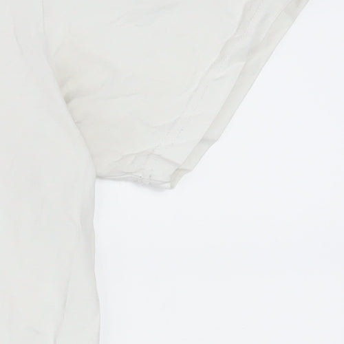 Ellesse Men's White Medium Graphic Logo Cotton T-Shirt