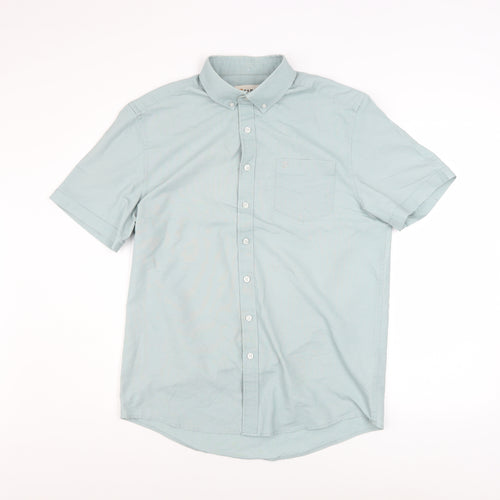 Farah Men's Green Slim Fit Short Sleeve Button-Up Shirt M