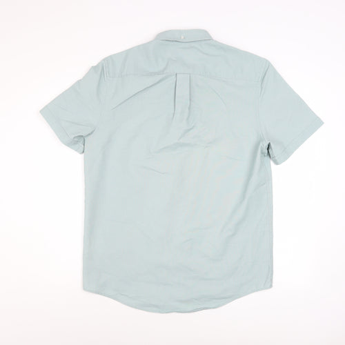 Farah Men's Green Slim Fit Short Sleeve Button-Up Shirt M