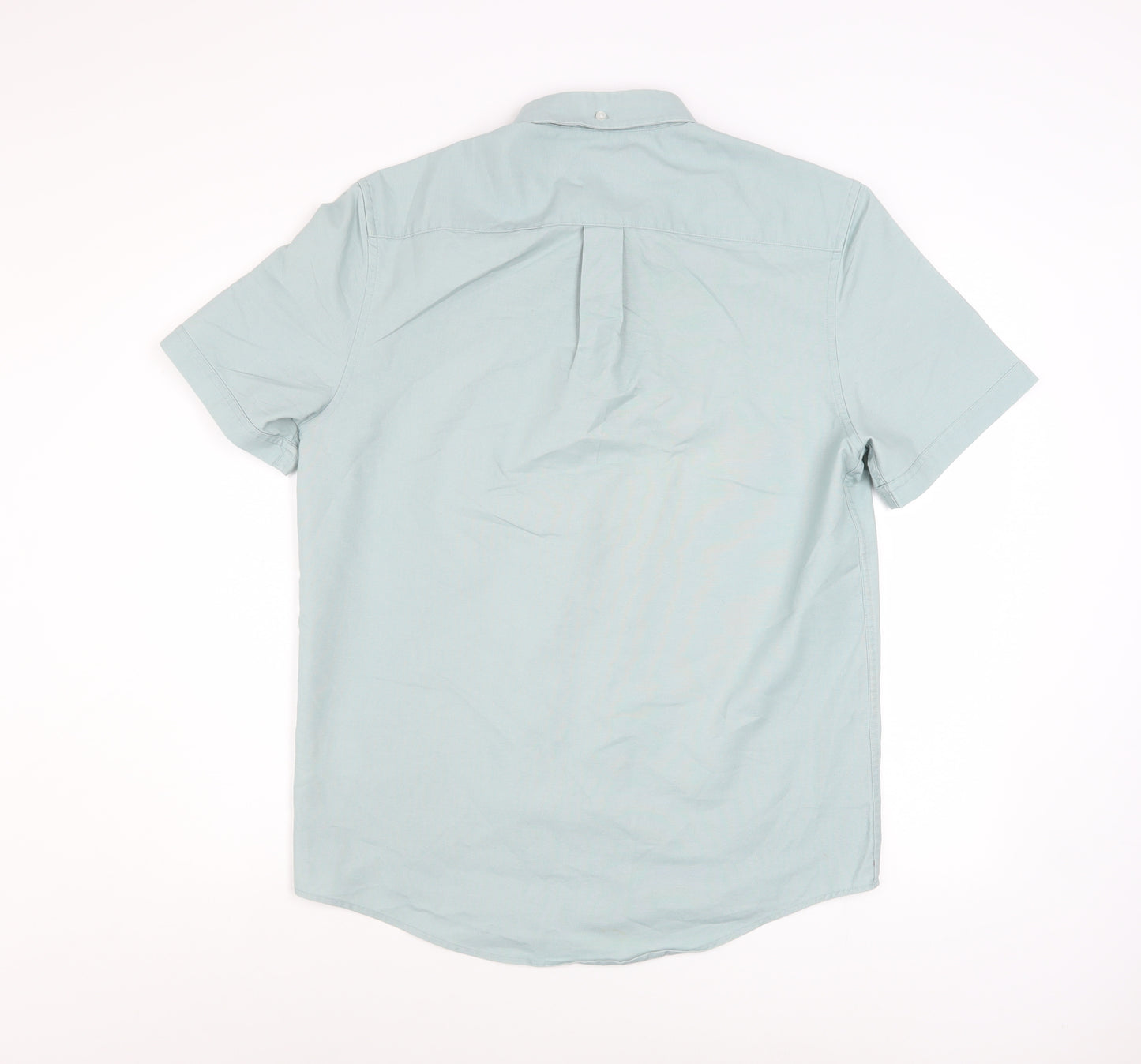Farah Men's Green Slim Fit Short Sleeve Button-Up Shirt M