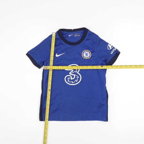 Nike Boys Blue Chelsea Football Jersey 6-7 Years Athletic Fit