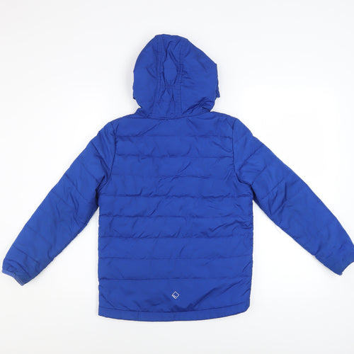 Regatta Boys Blue Hooded Puffer Jacket 9-10 Years Insulated Winter Coat