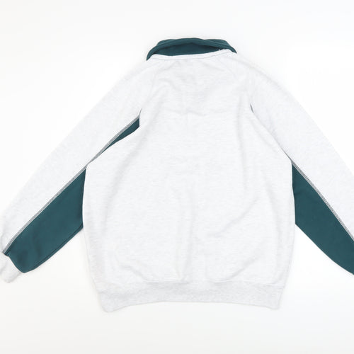 Primark Girls Grey Collared Pullover Sweatshirt 11-12 Years New York Graphic