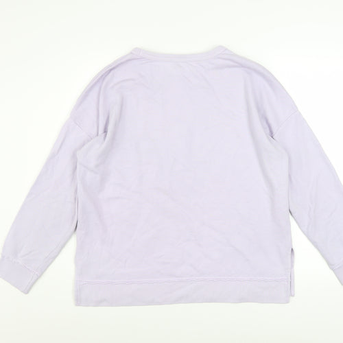 Buffalo David Bitton Women's Lilac Pullover Sweatshirt Size M Cotton Blend