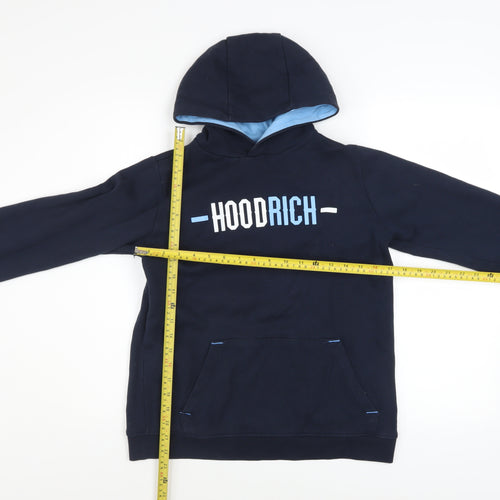Hoodrich Boys Blue Pullover Hoodie XL 13-15Y Regular Fit Fleece Hooded Sweatshirt