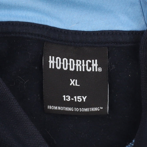 Hoodrich Boys Blue Pullover Hoodie XL 13-15Y Regular Fit Fleece Hooded Sweatshirt
