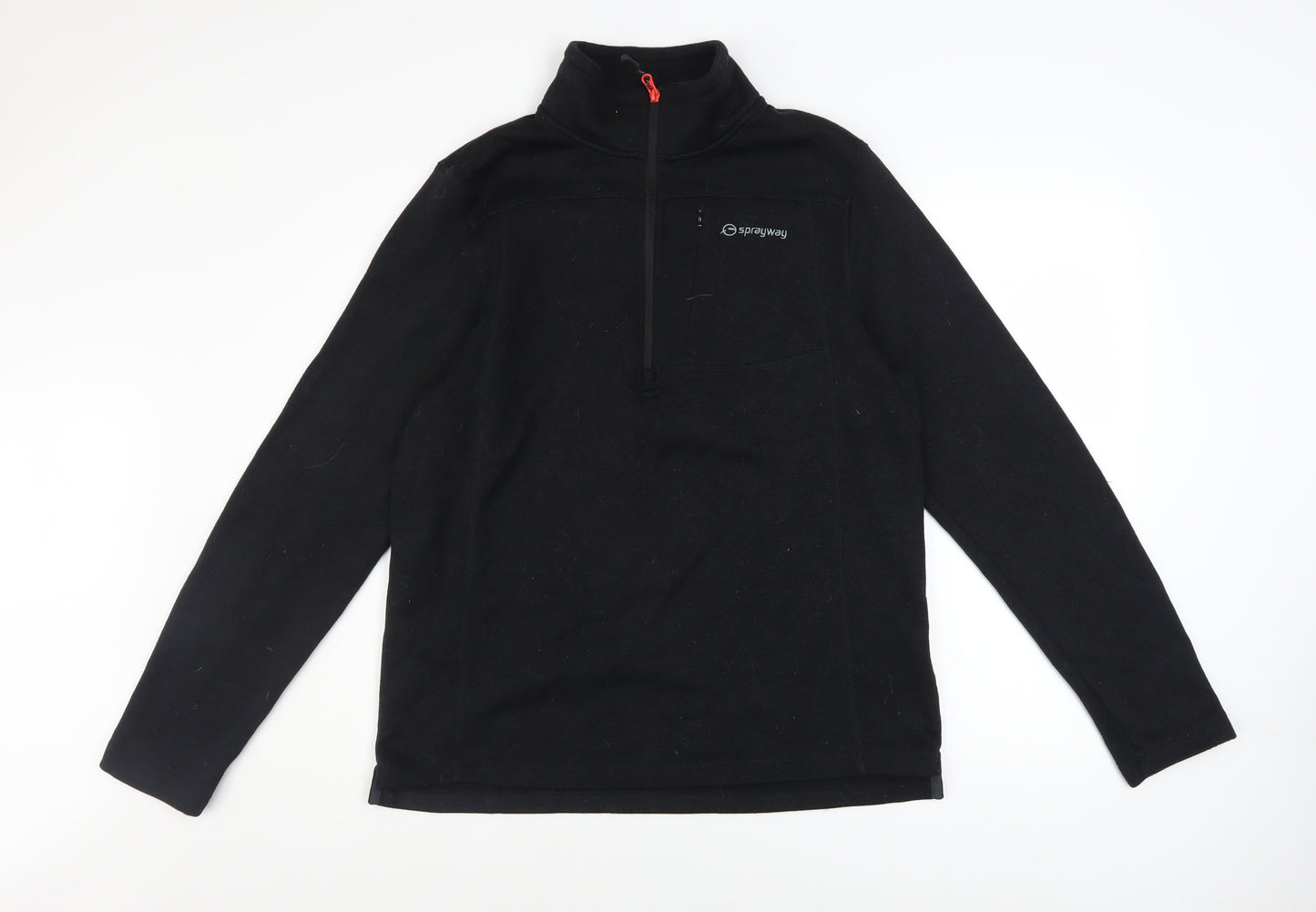 Sprayway Men's Black Fleece 1/2 Zip Pullover Sweatshirt Size L