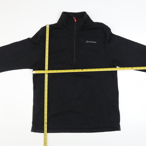 Sprayway Men's Black Fleece 1/2 Zip Pullover Sweatshirt Size L
