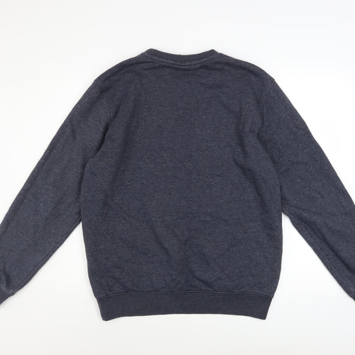 Champion Mens Blue Large Pullover Crew Neck Logo Sweatshirt