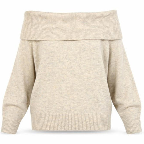 H&M Women Beige Cowl Neck Knit Jumper Size S