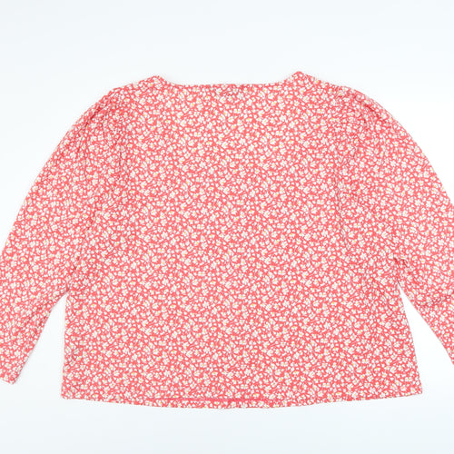 St. Bernard Women’s Pink Floral Long Sleeve Blouse Size 2XL
