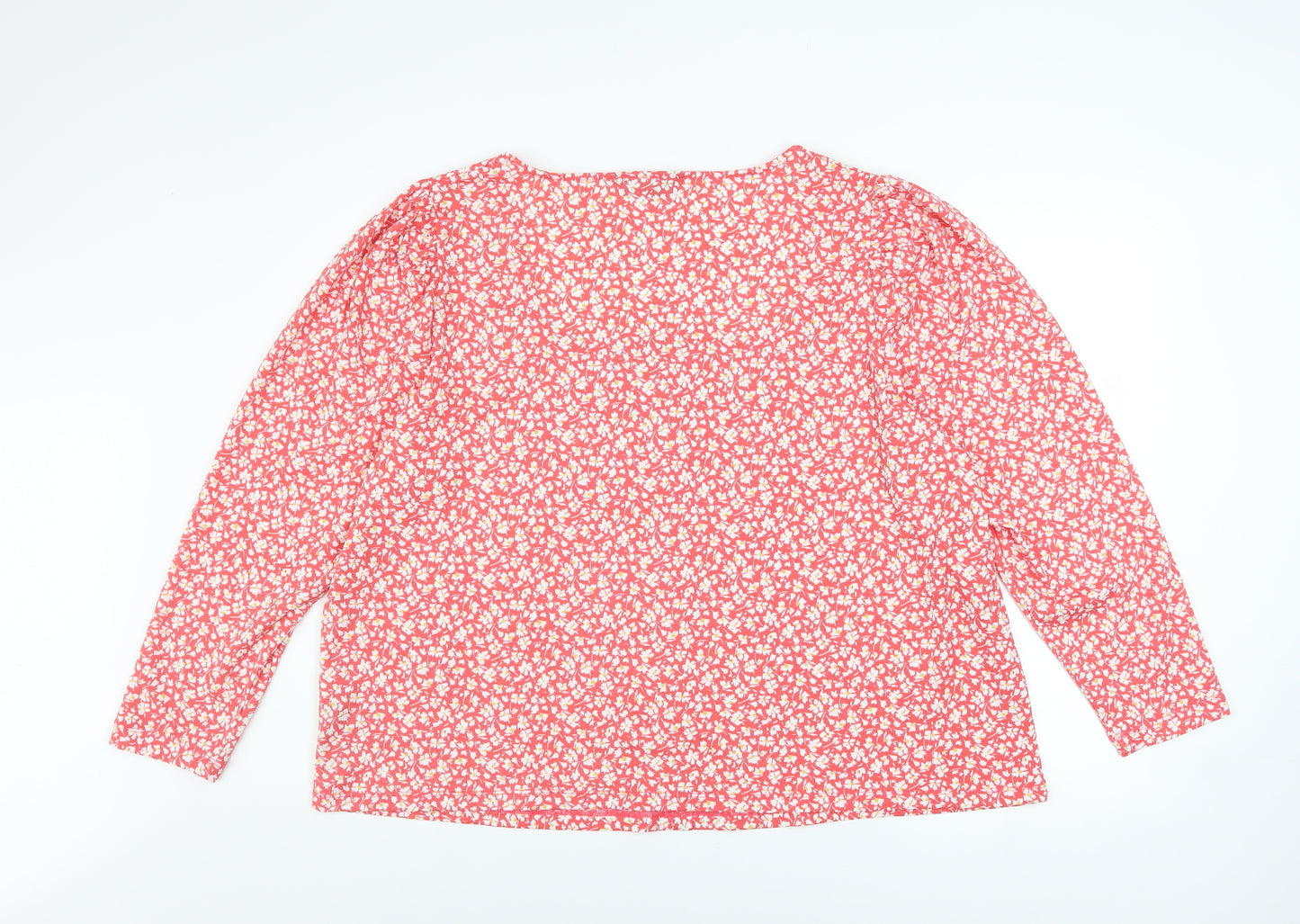 St. Bernard Women’s Pink Floral Long Sleeve Blouse Size 2XL