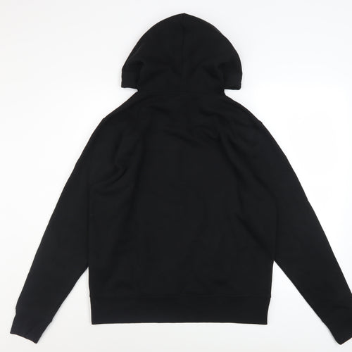 FILA Womens Black Hoodie Size 12 Pullover Hooded Sweatshirt