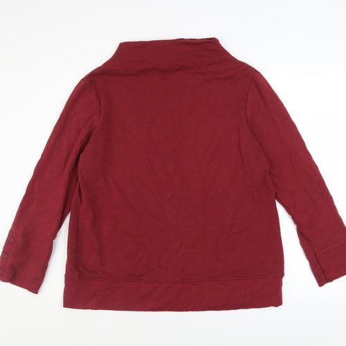 Thought Women's Red Long Sleeve Pullover Sweatshirt Size 14 Viscose Blend