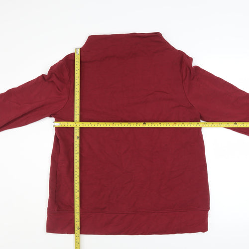 Thought Women's Red Long Sleeve Pullover Sweatshirt Size 14 Viscose Blend