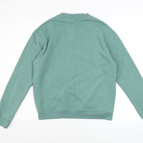 NEXT Women's Green Star Print Sweatshirt Size Small Cotton Blend