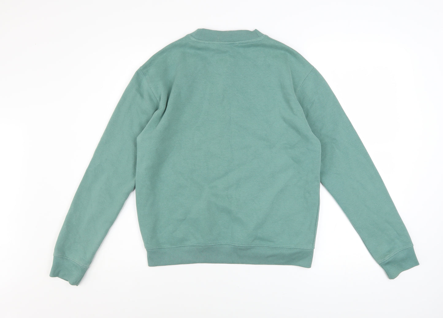 NEXT Women's Green Star Print Sweatshirt Size Small Cotton Blend