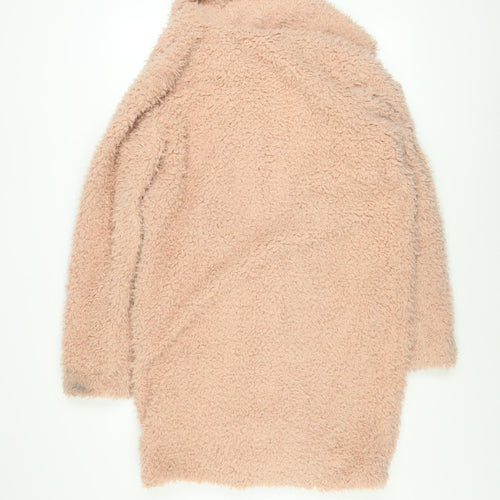 RUT&CIRCLE Women’s Beige Faux Fur Mid-Length Overcoat Size M
