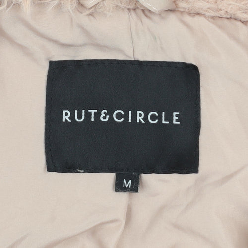 RUT&CIRCLE Women’s Beige Faux Fur Mid-Length Overcoat Size M
