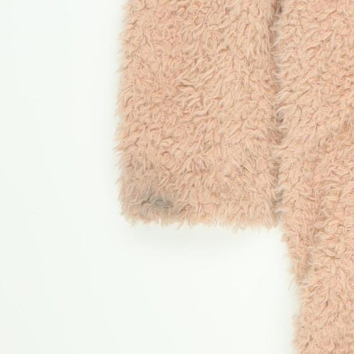 RUT&CIRCLE Women’s Beige Faux Fur Mid-Length Overcoat Size M