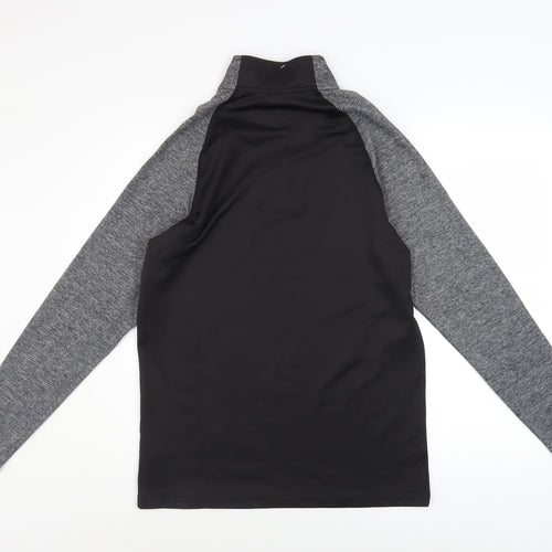 MAN Active Men's Black 1/2 Zip Long Sleeve Athletic Sweatshirt Size S