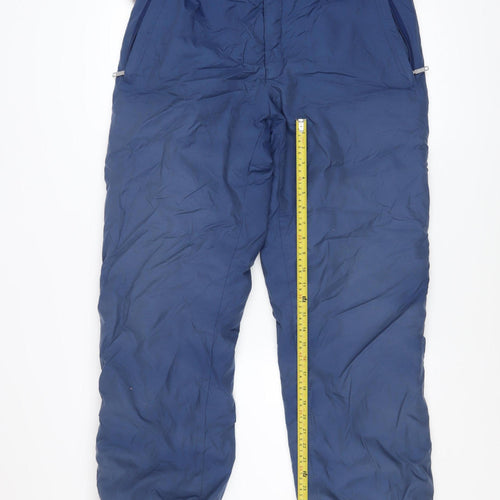 WINCOOK Men's Blue Size 36 Snow Pants Regular Fit Belted Waterproof