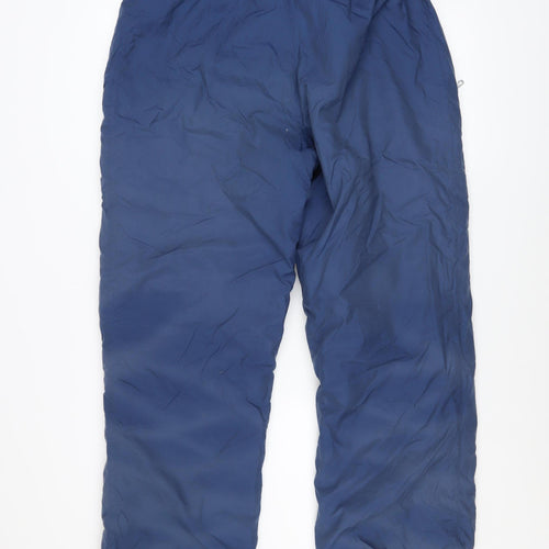 WINCOOK Men's Blue Size 36 Snow Pants Regular Fit Belted Waterproof