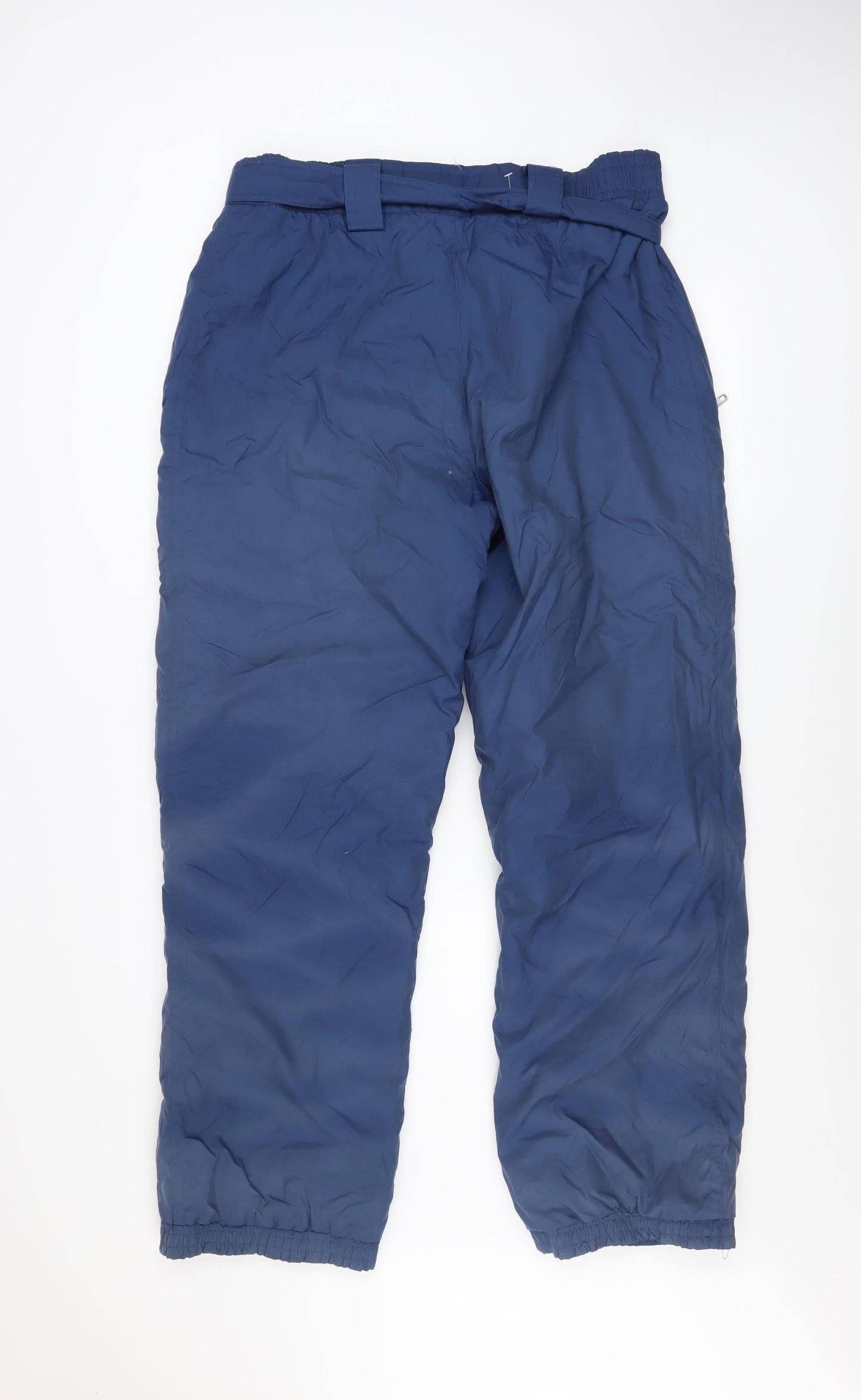 WINCOOK Men's Blue Size 36 Snow Pants Regular Fit Belted Waterproof