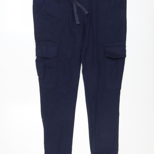 Avalanche Men's Blue Cargo Jogger Trousers Size 34 Cotton Blend Casual