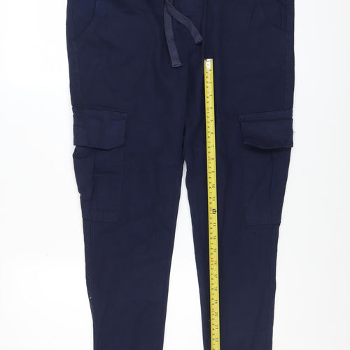 Avalanche Men's Blue Cargo Jogger Trousers Size 34 Cotton Blend Casual