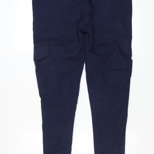 Avalanche Men's Blue Cargo Jogger Trousers Size 34 Cotton Blend Casual