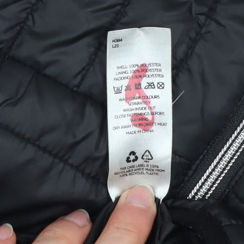 Very Man Men’s Black Hooded Puffer Waistcoat Gilet Size S Regular Fit