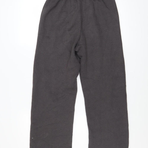 Paris Women Black Cross Applique Sweatpants UK 8 S Elastic Waist