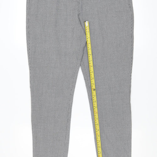 MNG Womens Grey Houndstooth Slim Fit Stretch Leggings XL