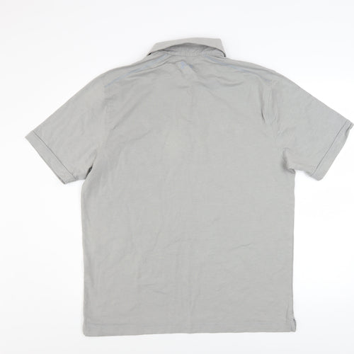 Under Armour Men's Grey HeatGear Polo Shirt Size L Loose Fit