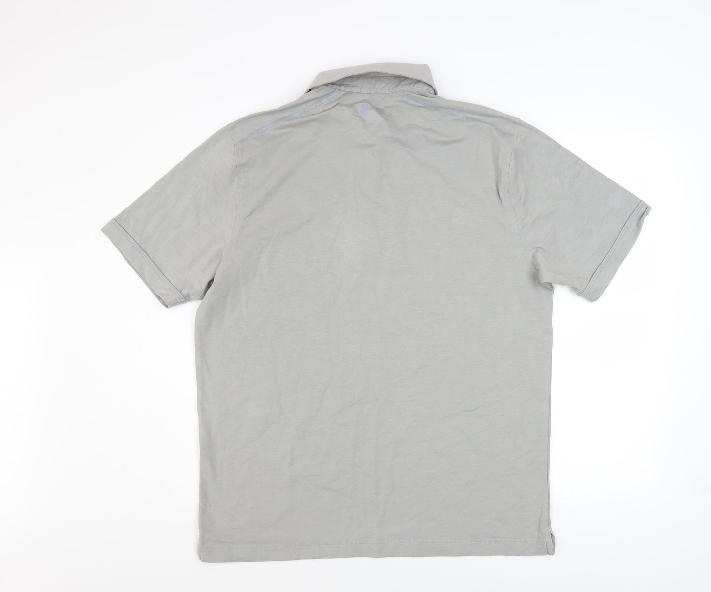 Under Armour Men's Grey HeatGear Polo Shirt Size L Loose Fit
