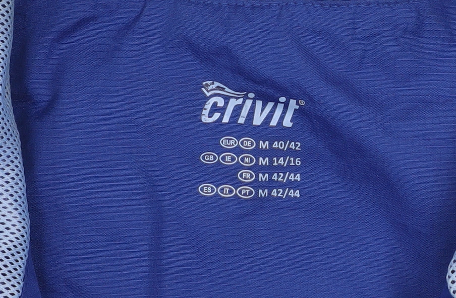 Crivit Women's Blue Lightweight Windbreaker Jacket Size L 14/16