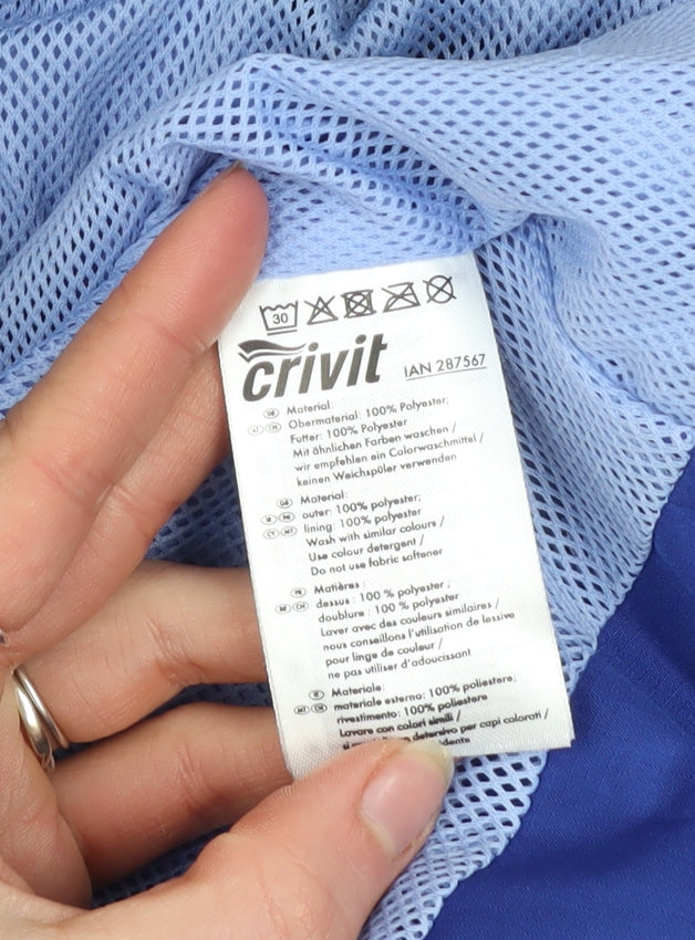 Crivit Women's Blue Lightweight Windbreaker Jacket Size L 14/16