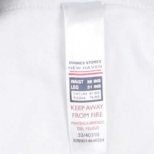 Dunnes Stores Men Grey Wool Blend Dress Pants 36W 31L Regular Fit
